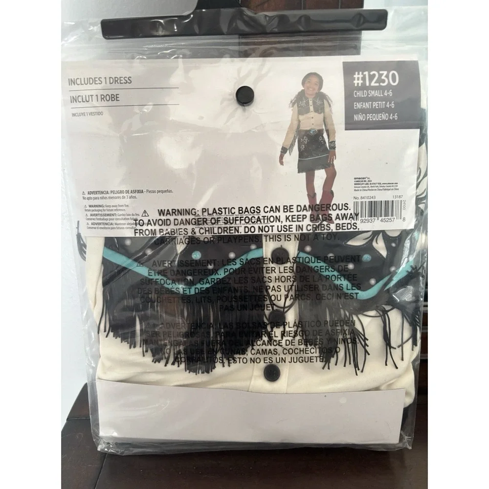 Cowgirl Costume Rodeo Western Costume Cosplay Child Size Girls Small 4-6 NEW
